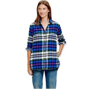 Madewell Flannel Ex-Boyfriend button down Shirt in Larchmont Plaid 100% Cotton S